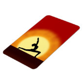 Yoga Sunrise Pose Shilhouette Große Flexi-Magnete Magnet (Linke Seite)