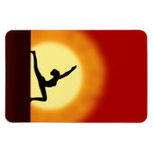 Yoga Sunrise Pose Shilhouette Große Flexi-Magnete Magnet (Horizontal)