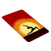 Yoga Sunrise Pose Shilhouette Große Flexi-Magnete Magnet (Rechte Seite)