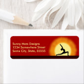 Yoga Sunrise Pose Silhouette Rücksendeadressen-Auf (Insitu)