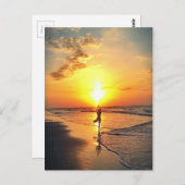Yoga Sunrise Postkarte (Vorne/Hinten)