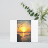 Yoga Sunrise Postkarte (Stehend Vorderseite)
