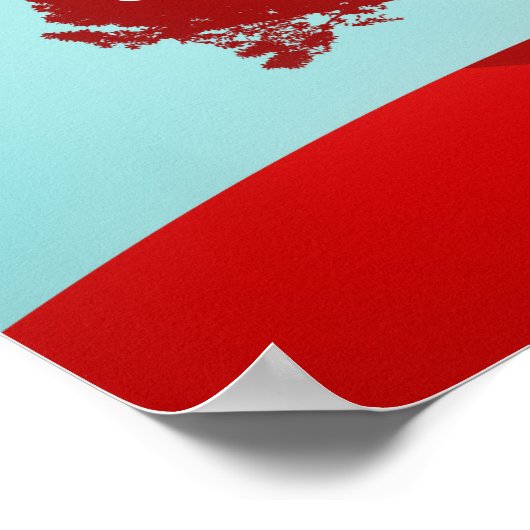 Yoga Sunset Art Poster (Ecke)