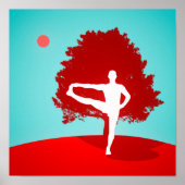 Yoga Sunset Art Poster (Vorne)