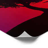 Yoga Sunset Art Poster (Ecke)