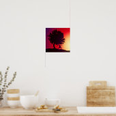 Yoga Sunset Art Poster (Küche)