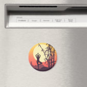 Yoga Sunset Liebe Magnet (In Situ (Geschirrspüler))