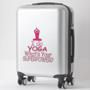 Yoga Superkraft Vinyl Aufkleber