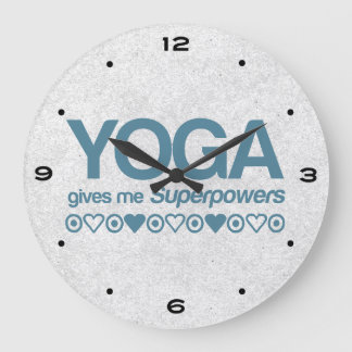 Yoga Superpower Große Wanduhr