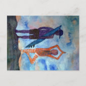 Yoga Surf Sunset Postkarte (Vorderseite)