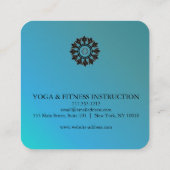Yoga Symbol des Universums für das elegante Mandal Quadratische Visitenkarte (Rückseite)