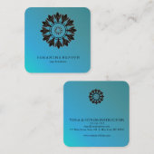 Yoga Symbol des Universums für das elegante Mandal Quadratische Visitenkarte (Vorne/Hinten)