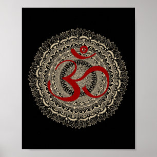 Yoga-Symbole von Mona Om Yoga Ohm Hindu-Meditation Poster
