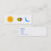 Yoga-Symbole zur Selbstverwirklichung Mini Visitenkarte (Vorne/Hinten)