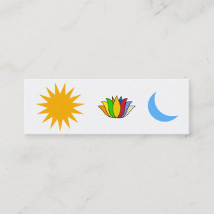 Yoga-Symbole zur Selbstverwirklichung Mini Visitenkarte