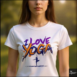 Yoga-T-Shirt über das Herz T-Shirt