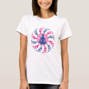 Yoga, T-Stück, Meditation, positiv+Energie, T-Shirt