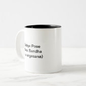 Yoga-Tasse - Brücken-Pose Zweifarbige Tasse (Vorderseite Links)