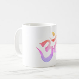 Yoga-Tasse, Mantra Om, Waterolor Om Tasse