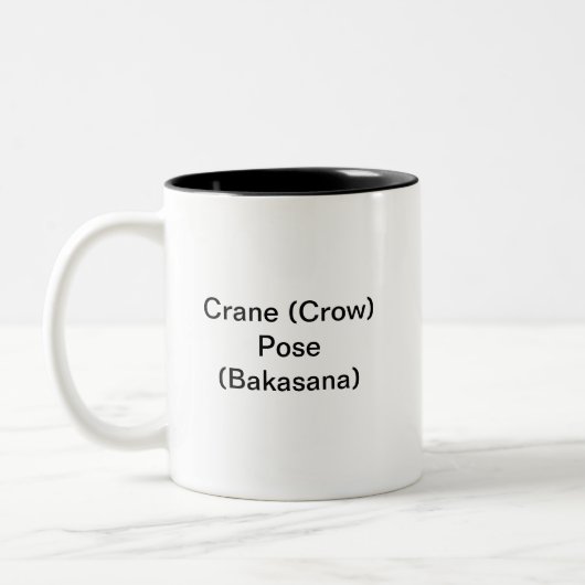 Yoga-Tasse - Pose des Kran-(Krähe) Zweifarbige Tasse (Links)