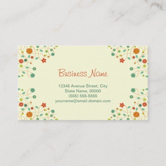 Yoga Teacher - Chic Nature Stilvoll Visitenkarte (Rückseite)