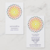 Yoga Teacher Radiance Rainbow Mandala Art Visitenkarte (Vorne/Hinten)