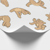 Yoga-Teddybär-Packpapier Geschenkpapier (Ecke)