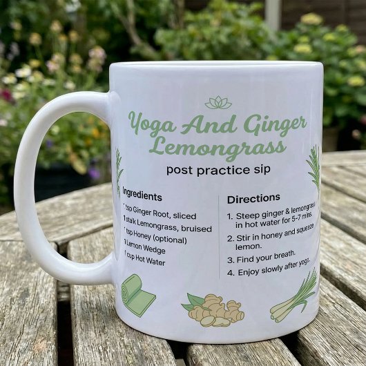 Yoga-Tee-Rezept Ingwer Lemongras Kaffeetasse