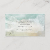 Yoga Terachert Serene Abstract Watercolor Visitenkarte (Rückseite)