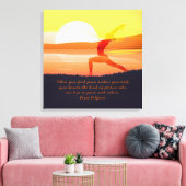 Yoga Tescher Sun Salutation Halbmond Pose Quotes Leinwanddruck (Insitu (Wohnzimmer))