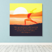 Yoga Tescher Sun Salutation Halbmond Pose Quotes Leinwanddruck (Insitu (Holzboden))