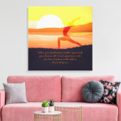Yoga Tescher Sun Salutation Halbmond Pose Quotes Leinwanddruck (Insitu (Wohnzimmer))