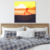 Yoga Tescher Sun Salutation Halbmond Pose Quotes Leinwanddruck (Insitu (Schlafzimmer))