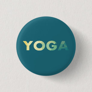 Yoga Text farbenfroh Button