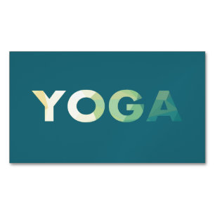Yoga Text farbenfroh Magnetische Visitenkarte