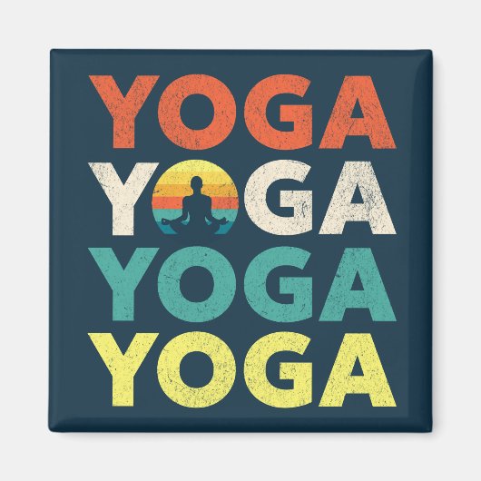Yoga-Textdesign Magnet (Vorne)