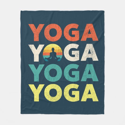 Yoga-Textentwurf Fleecedecke (Vorderseite)