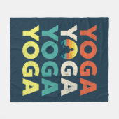 Yoga-Textentwurf Fleecedecke (Vorderseite (Horizontal))