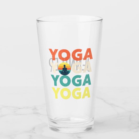 Yoga-Textentwurf Glas (Vorderseite)