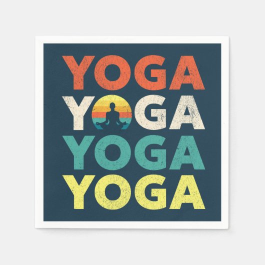 Yoga-Textentwurf Serviette (Vorderseite)