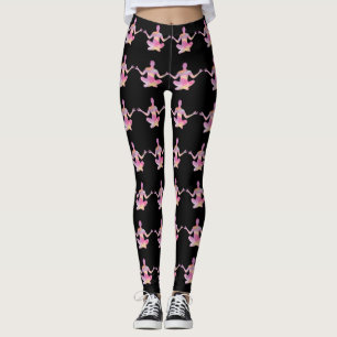 Yoga Thema Wasserfarbe Frau Silhouette jeder Farbe Leggings