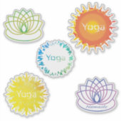 Yoga Themed Sticker Set (Vorderseite)