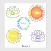 Yoga Themed Sticker Set (Blatt)