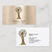 Yoga Therapy Psychology Life Coach Tree of Life B Visitenkarte (Vorne/Hinten)
