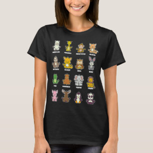 Yoga-Tiere verschiedene Positionen Vintage-Häufigk T-Shirt
