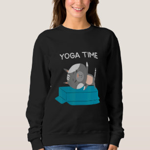 Yoga Time Cat Relax Medizin Sweatshirt