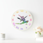 Yoga Time Große Wanduhr (Zuhause)