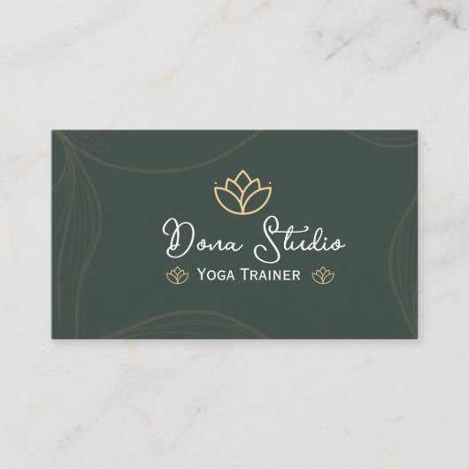 Yoga Trainer Business Card Visitenkarte (Vorderseite)
