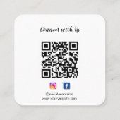 Yoga-Trainer Massage-Therapie für Foto Quadratische Visitenkarte (Rückseite)