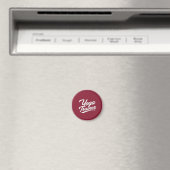Yoga-Trainer-Skript-Typografie-Fitness-Geschenk-De Magnet (In Situ (Geschirrspüler))